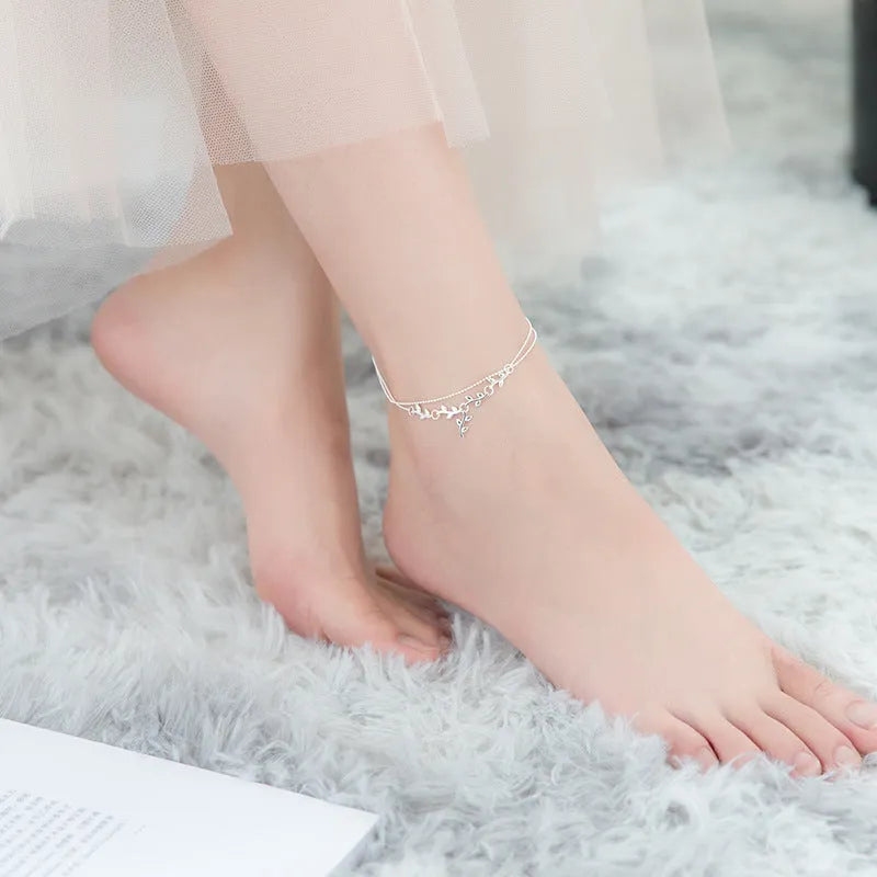 Vv- Birth of The National Anthem Collection: Liberty's Branches Ankle bracelet. Dawn Sovereign Crystal, Guardian of Freedom's Light