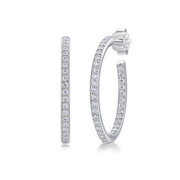 Ribbon - Square Moissanite S925 Sterling Silver Earrings With Platinum-plated Stud Earrings, A Fashionable And Luxurious Diamond Jewelry Accessory