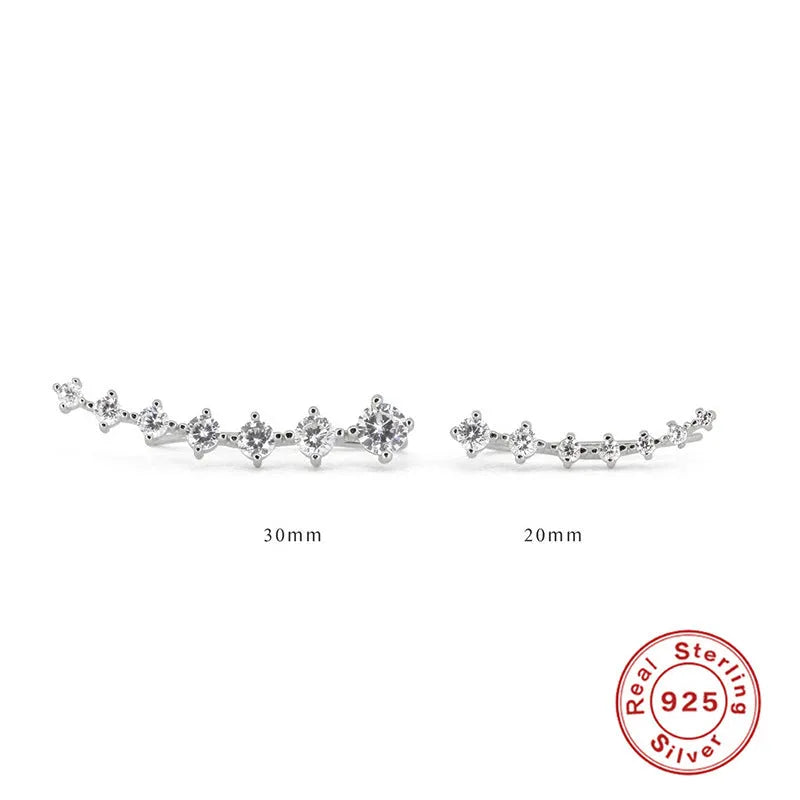 Vv- American Dream Collection: Ellis Island Era Sterling Silver Diamond Studs, Where Starlight Meets Heritage - vannveld