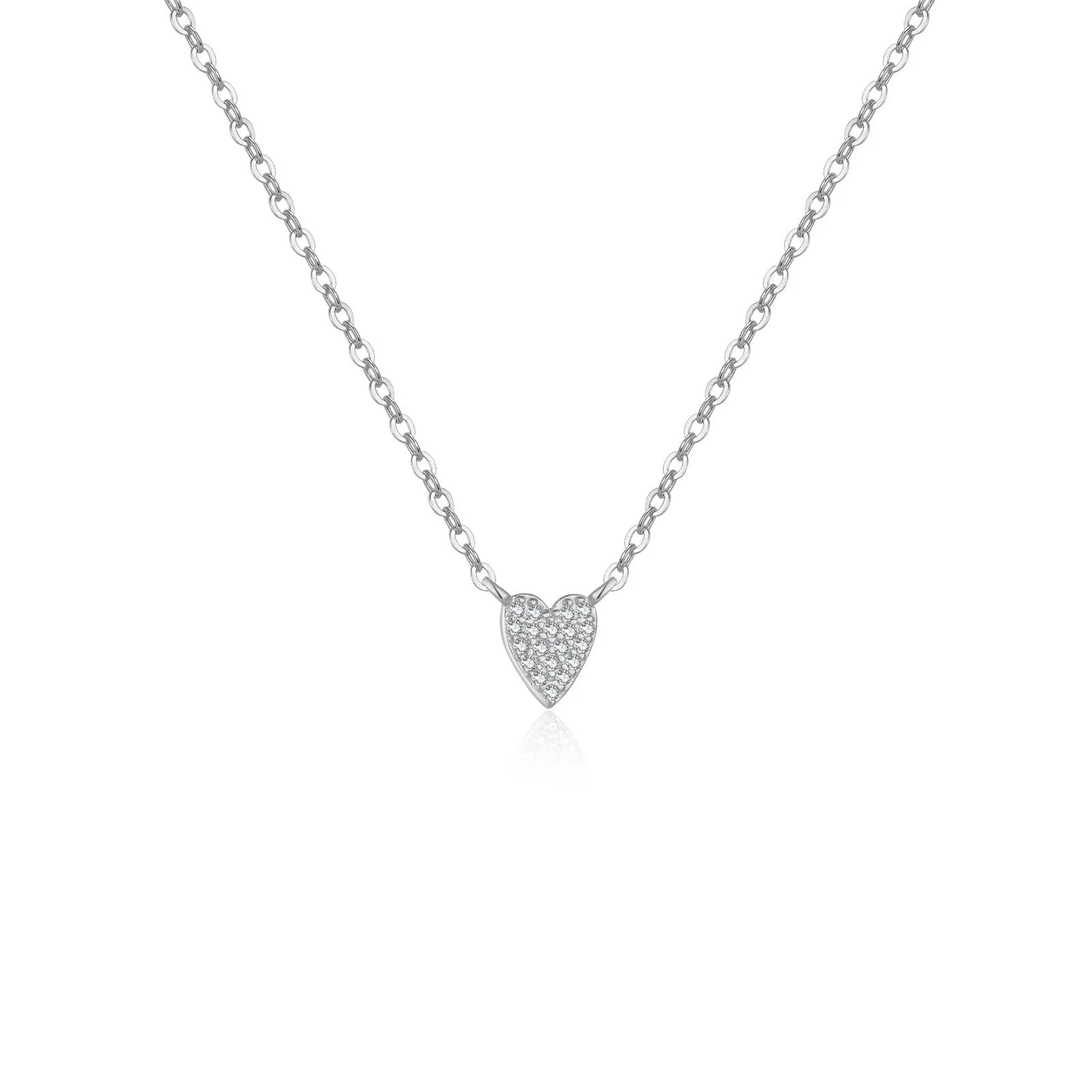 Vv- American Dream Collection: Ellis Island Legacy S925 Sterling Silver Diamond Heart Pendant, Forever Love's Journey - vannveld