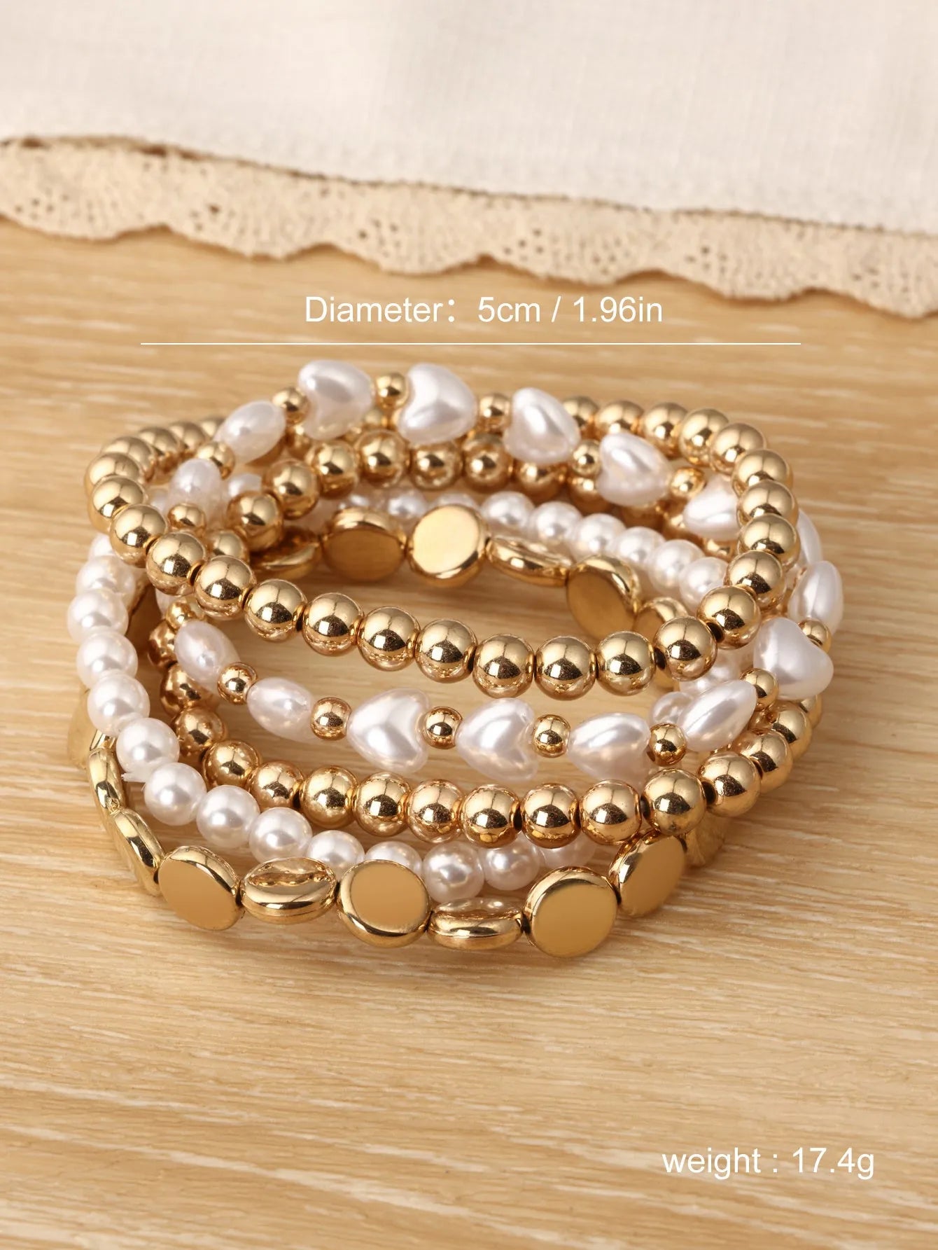 Vv- American Dream Collection: Gatsby Era Inspired Multi-Layer Pearl Bracelet, Embodying Jazz Age Prosperity - vannveld