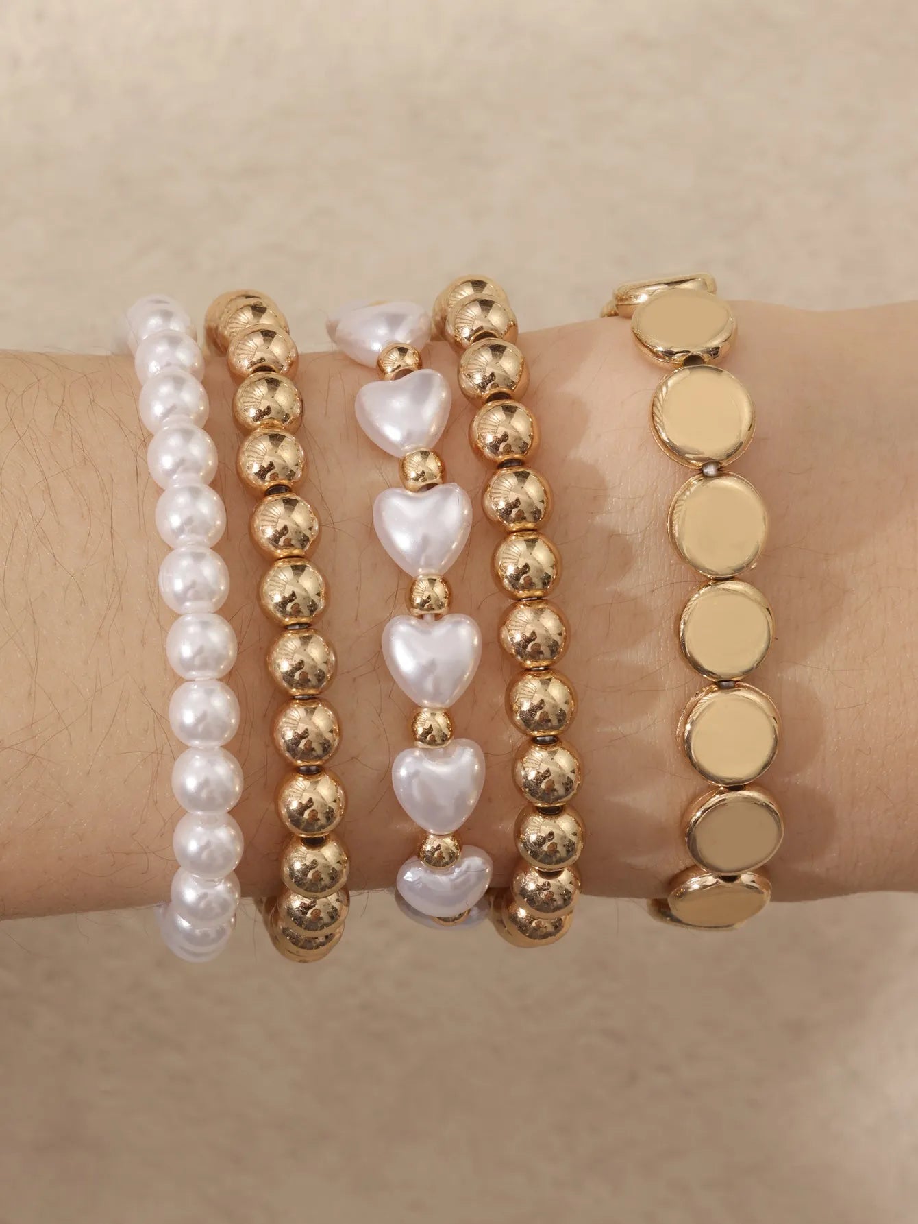 Vv- American Dream Collection: Gatsby Era Inspired Multi-Layer Pearl Bracelet, Embodying Jazz Age Prosperity - vannveld