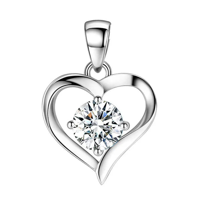 Vv- American Foundations Collection: Diamonds of Liberty - Heart S999 Sterling Silver Pendant, Revolutionary Spirit Embodied - vannveld