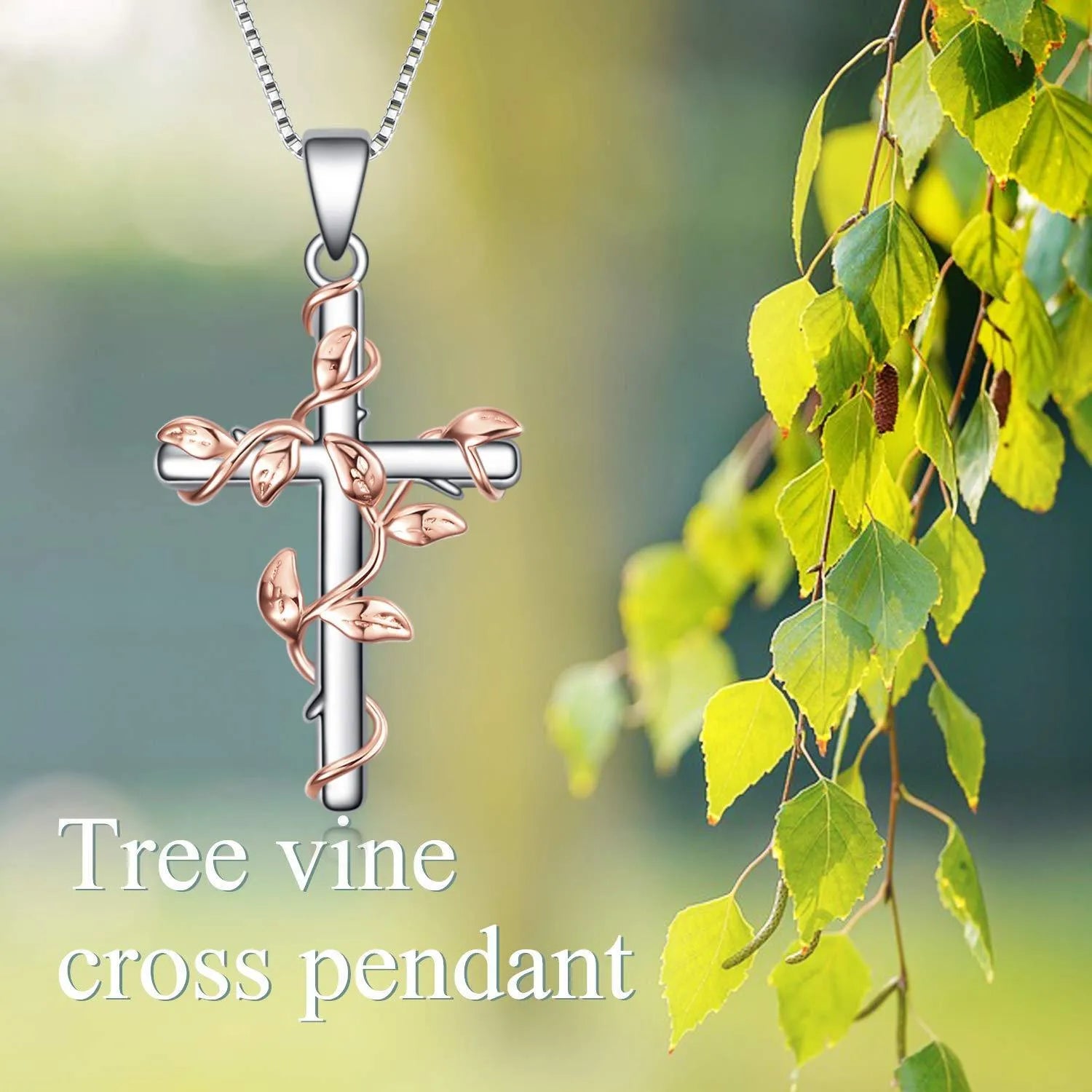 Vv- American Foundations Collection: Liberty's Bloom - Sterling Silver Rose Cross Pendant, Echoing Revolutionary Spirit - vannveld