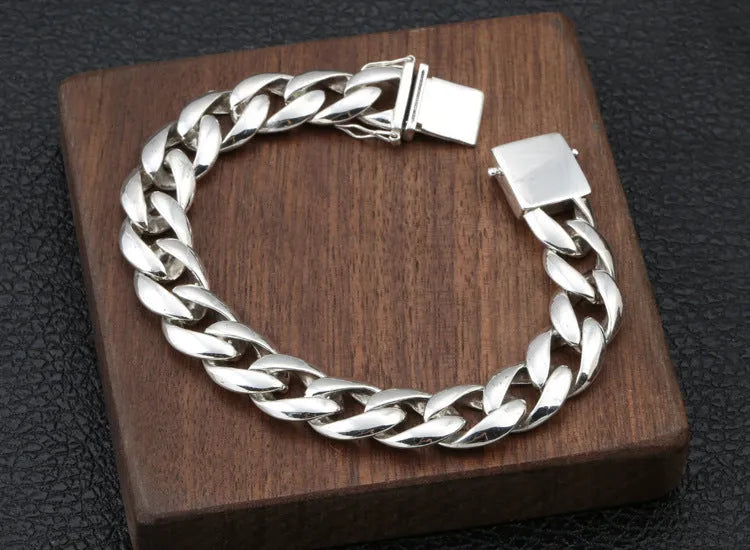 Vv- American Frontier and Old West Collection: Silver Rush Era Bold Sterling Bracelet - vannveld