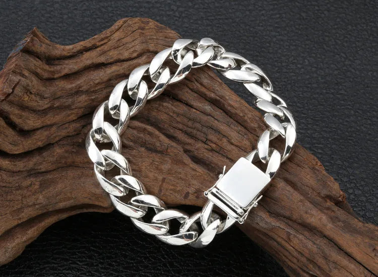 Vv- American Frontier and Old West Collection: Silver Rush Era Bold Sterling Bracelet - vannveld