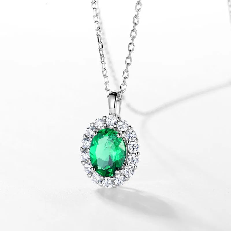 Vv- Founding Fathers Collection: Colonial Diplomatic Heritage Sterling Silver Emerald Presidential Court Pendant - vannveld