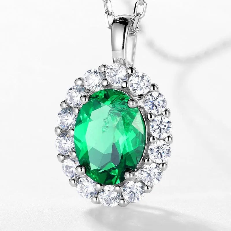 Vv- Founding Fathers Collection: Colonial Diplomatic Heritage Sterling Silver Emerald Presidential Court Pendant - vannveld
