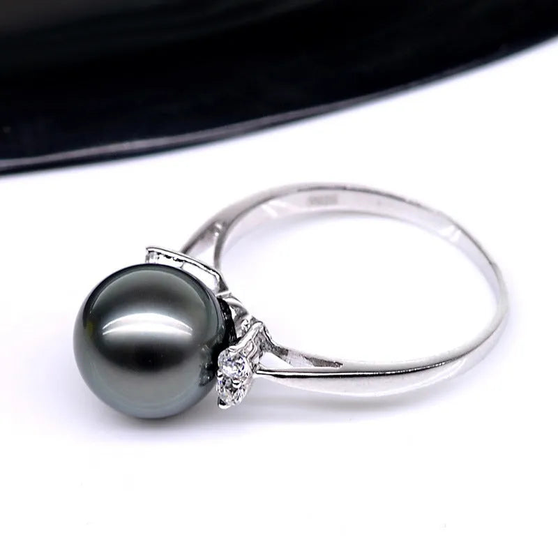 Vv- Founding Fathers Collection: Martha Washington Era Natural Deep Sea Rare Colors Pearl Ring - vannveld