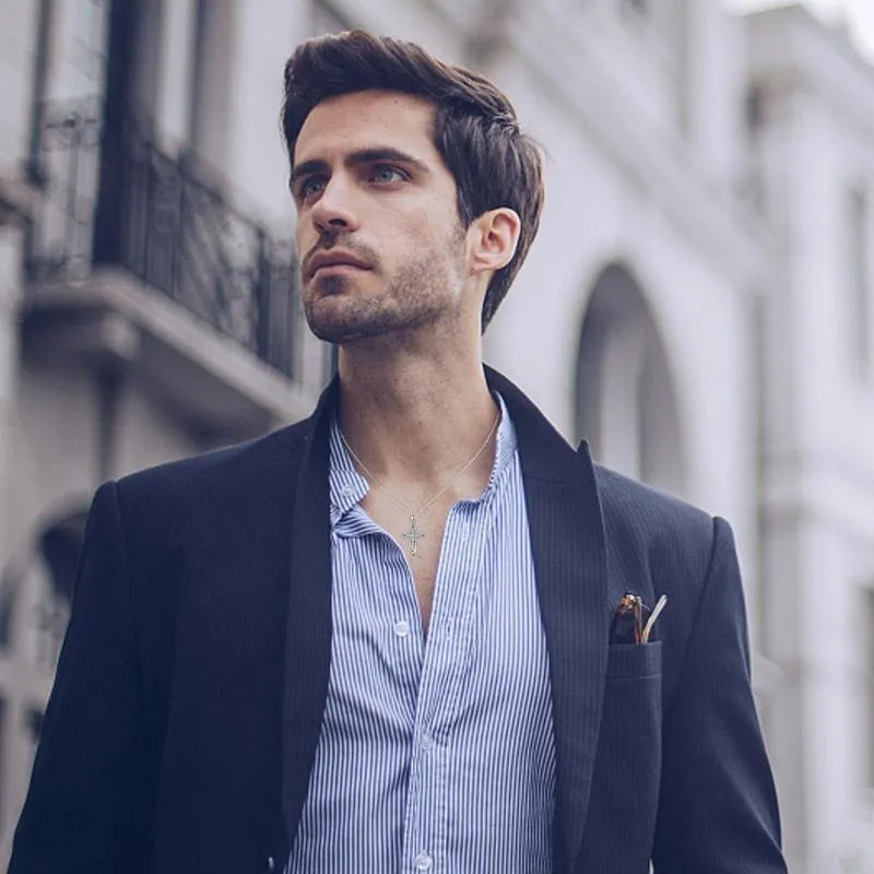 Vv- Heritage and Honor Collection: Timeless 925 Sterling Silver Cross Pendant, Celebrating Faith's Legacy - vannveld