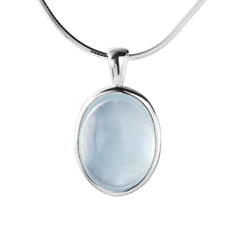 Vv- Space Age Collection: Mercury Mission-Inspired Aquamarine Silver Earth-View Celestial Jewelry Set - vannveld