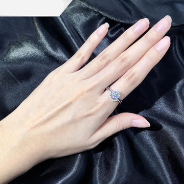 Vv- The Stellar Legacy Collection - Dual Celestial Moissanite Ring: 1893 Space-Born Brilliance - vannveld