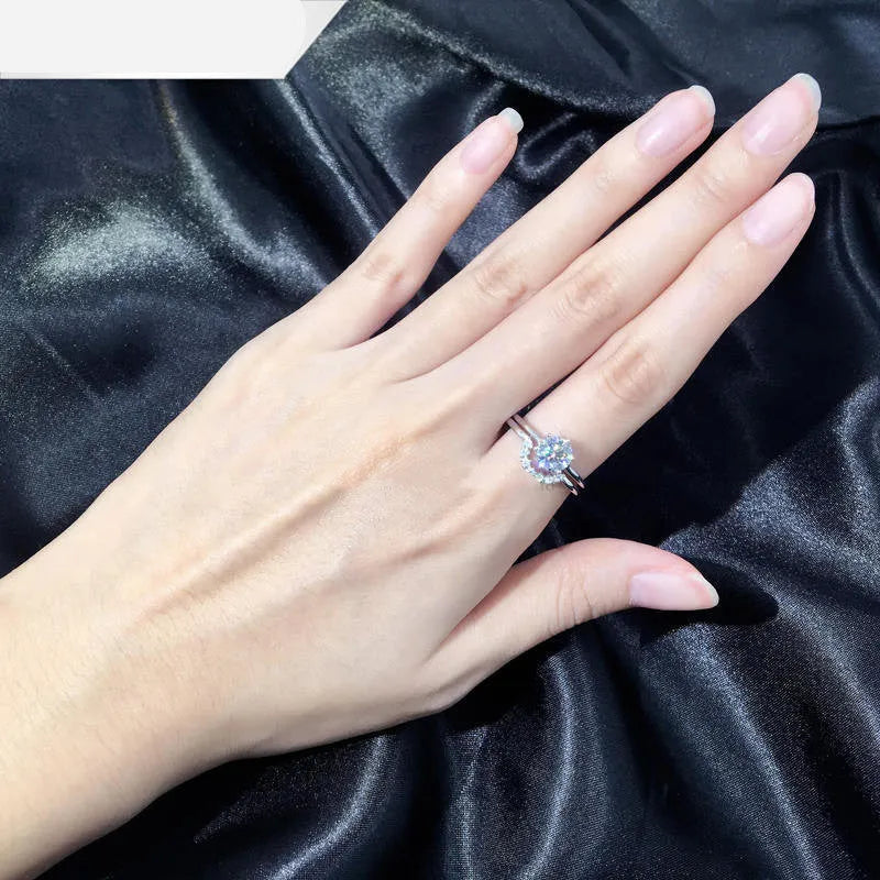 Vv- The Stellar Legacy Collection - Dual Celestial Moissanite Ring: 1893 Space-Born Brilliance - vannveld