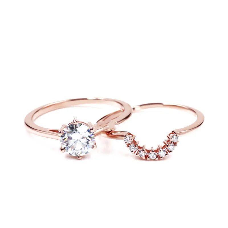 Vv- The Stellar Legacy Collection - Dual Celestial Moissanite Ring: 1893 Space-Born Brilliance - vannveld