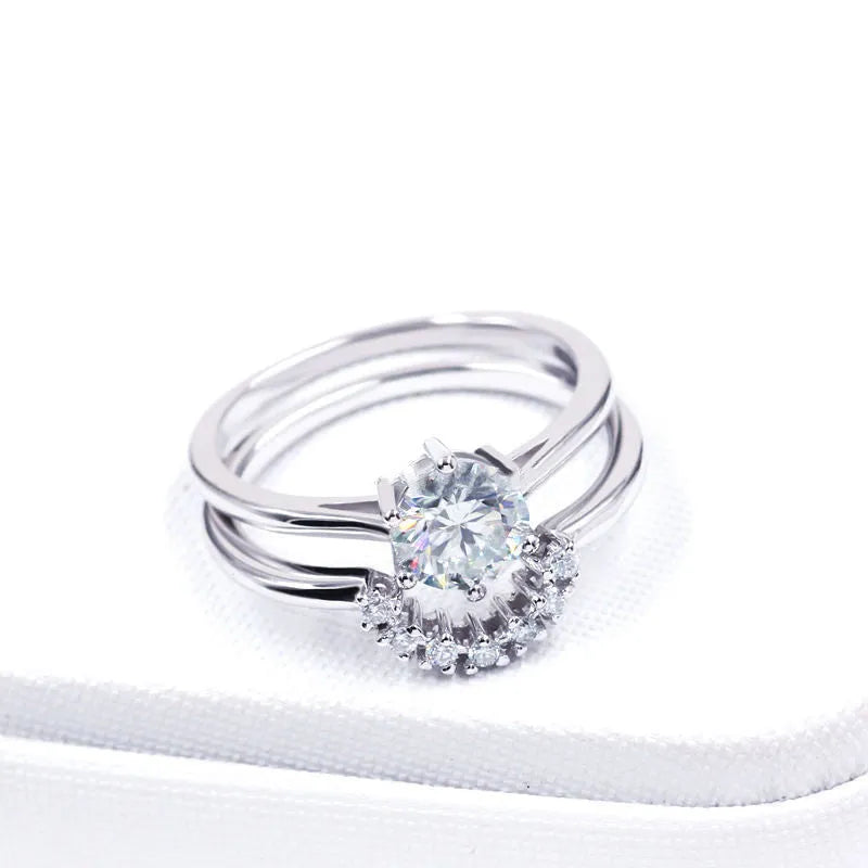 Vv- The Stellar Legacy Collection - Dual Celestial Moissanite Ring: 1893 Space-Born Brilliance - vannveld