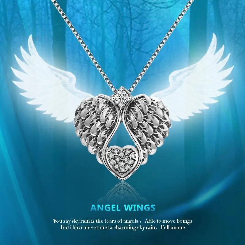Vv- Union and Emancipation Collection: Soaring Silver Wings of Freedom 925 Pendant Necklace - vannveld