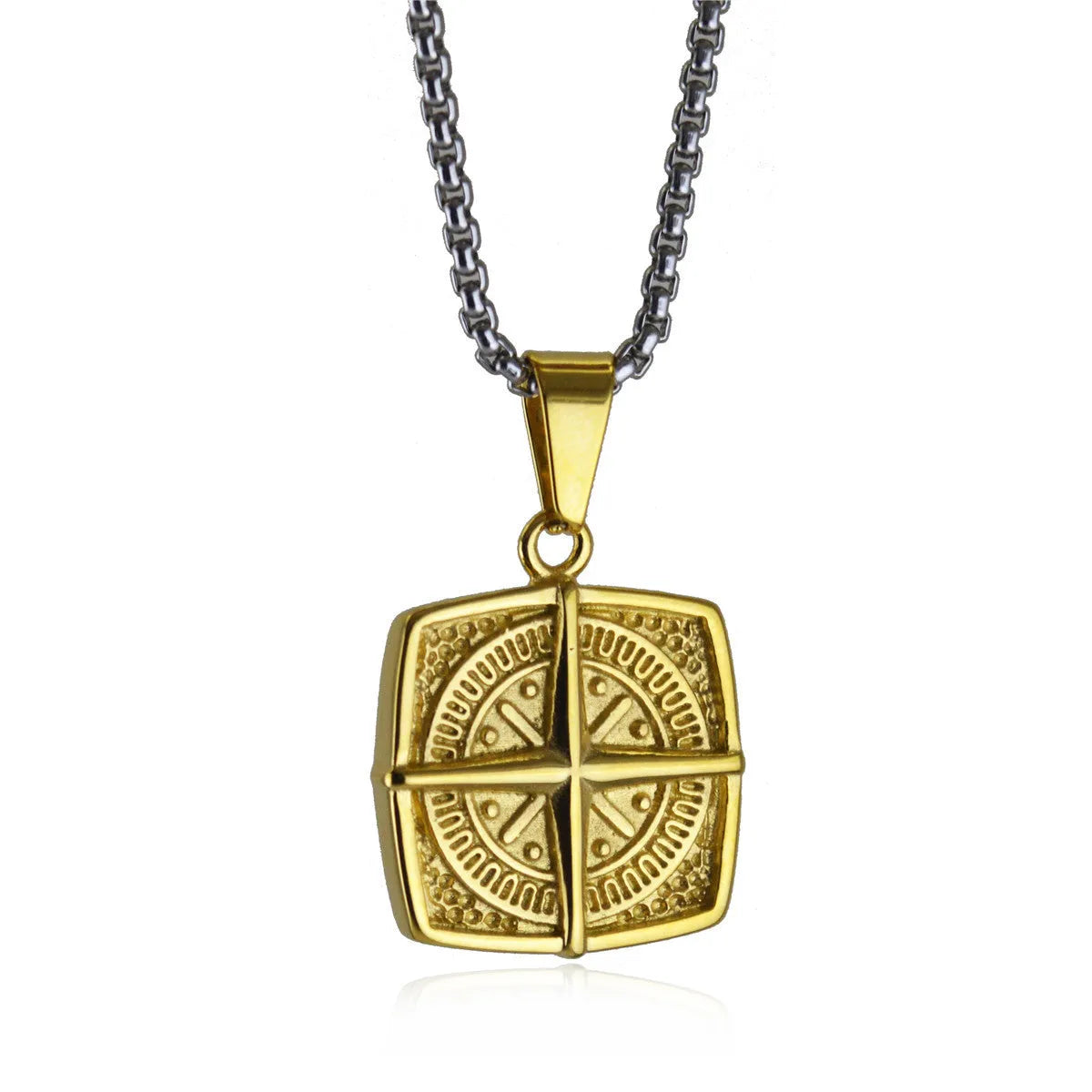 Vv- World War I and II - The Yanks Are Coming - Tribute Collection: Electroplated Military-Grade Titanium Navigator - Pendant (no Chain) - vannveld