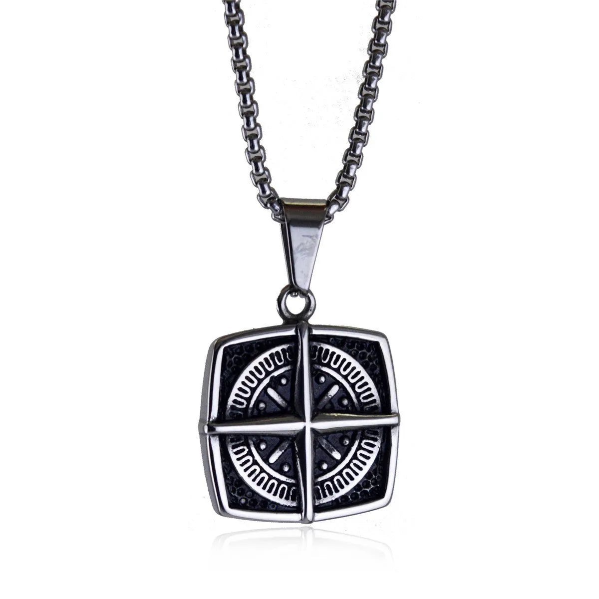 Vv- World War I and II - The Yanks Are Coming - Tribute Collection: Electroplated Military-Grade Titanium Navigator - Pendant (no Chain) - vannveld