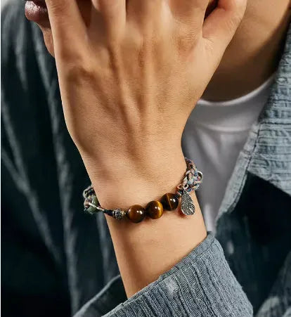 Vv- American Dream Collection: 1920s Artisan-Inspired Handwoven 925 Sterling Silver Heritage Bracelet - vannveld