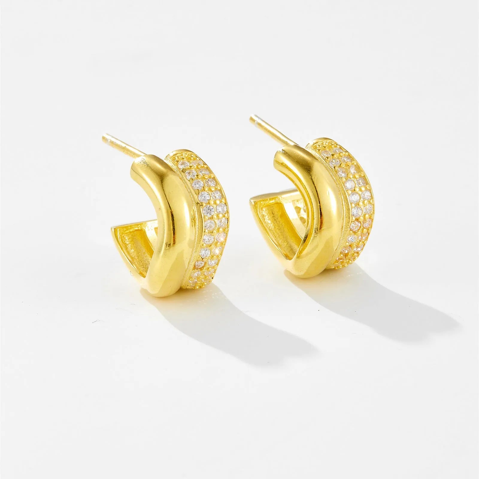 Vv- American Dream Collection: Ellis Island Gateway Art Deco Sterling Silver Liberty Circle Earrings - vannveld