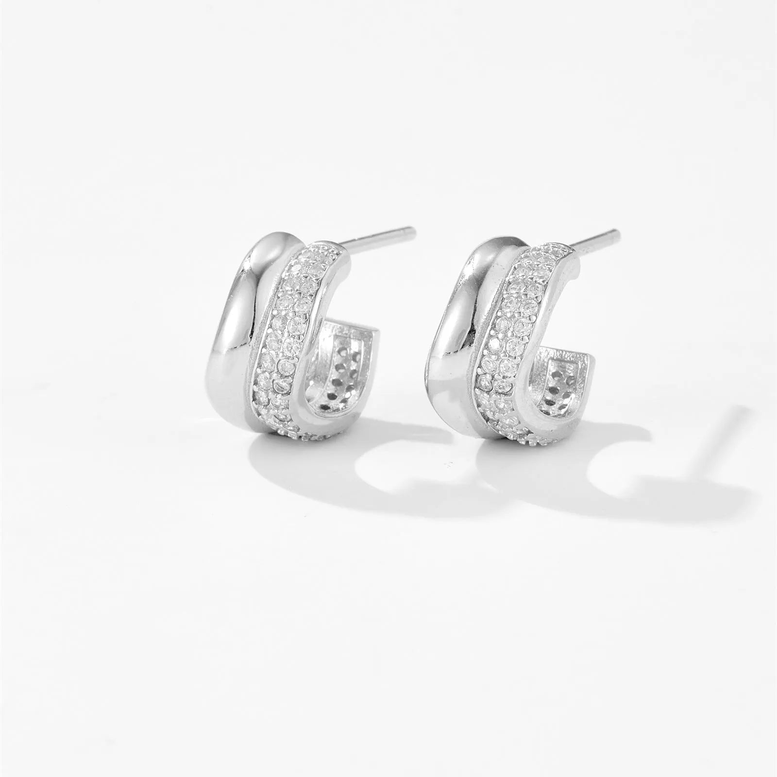 Vv- American Dream Collection: Ellis Island Gateway Art Deco Sterling Silver Liberty Circle Earrings - vannveld