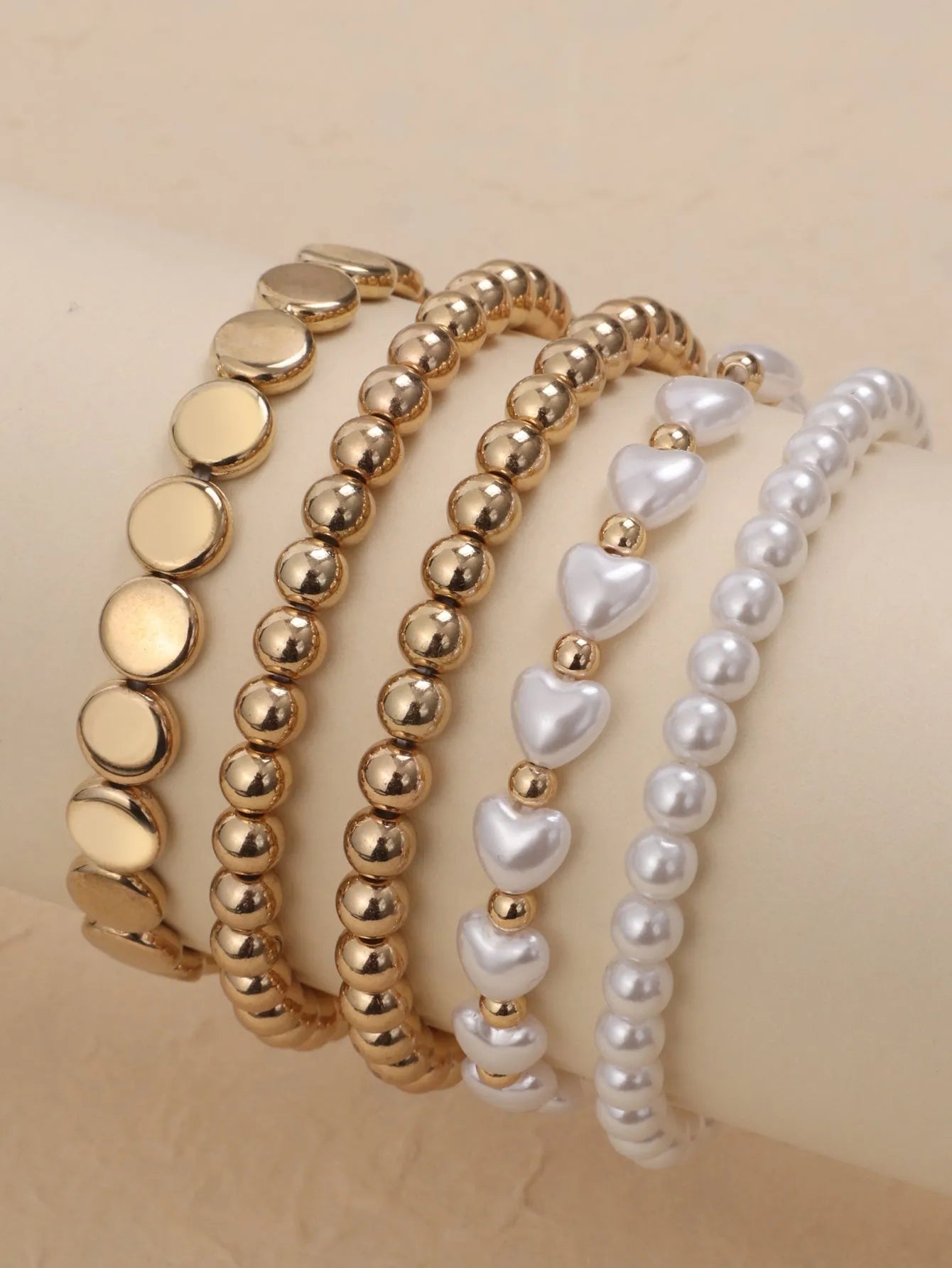 Vv- American Dream Collection: Gatsby Era Inspired Multi-Layer Pearl Bracelet, Embodying Jazz Age Prosperity - vannveld