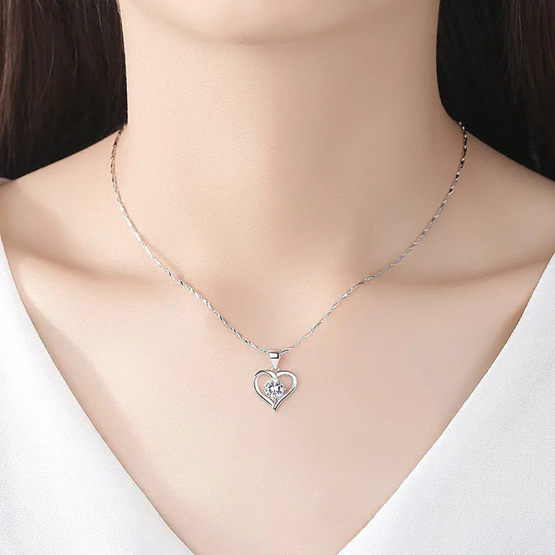 Vv- American Foundations Collection: Diamonds of Liberty - Heart S999 Sterling Silver Pendant, Revolutionary Spirit Embodied - vannveld