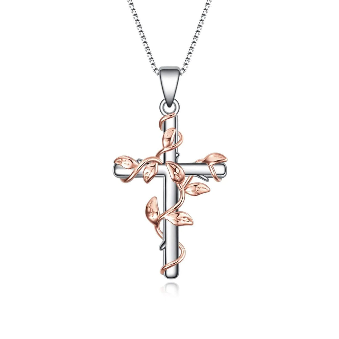 Vv- American Foundations Collection: Liberty's Bloom - Sterling Silver Rose Cross Pendant, Echoing Revolutionary Spirit - vannveld