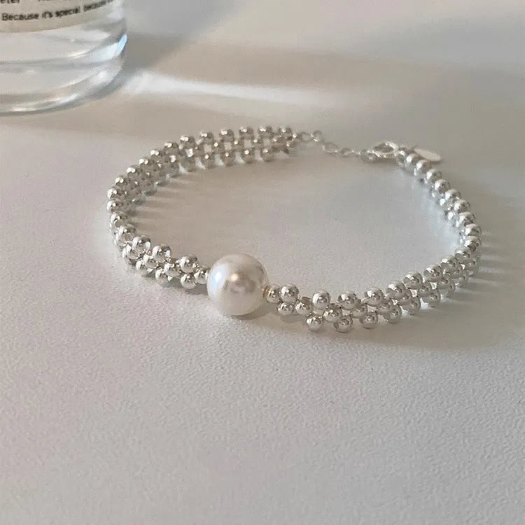 Vv- American Foundations Collection: Liberty's Radiance Pearl Bracelet for Women - vannveld