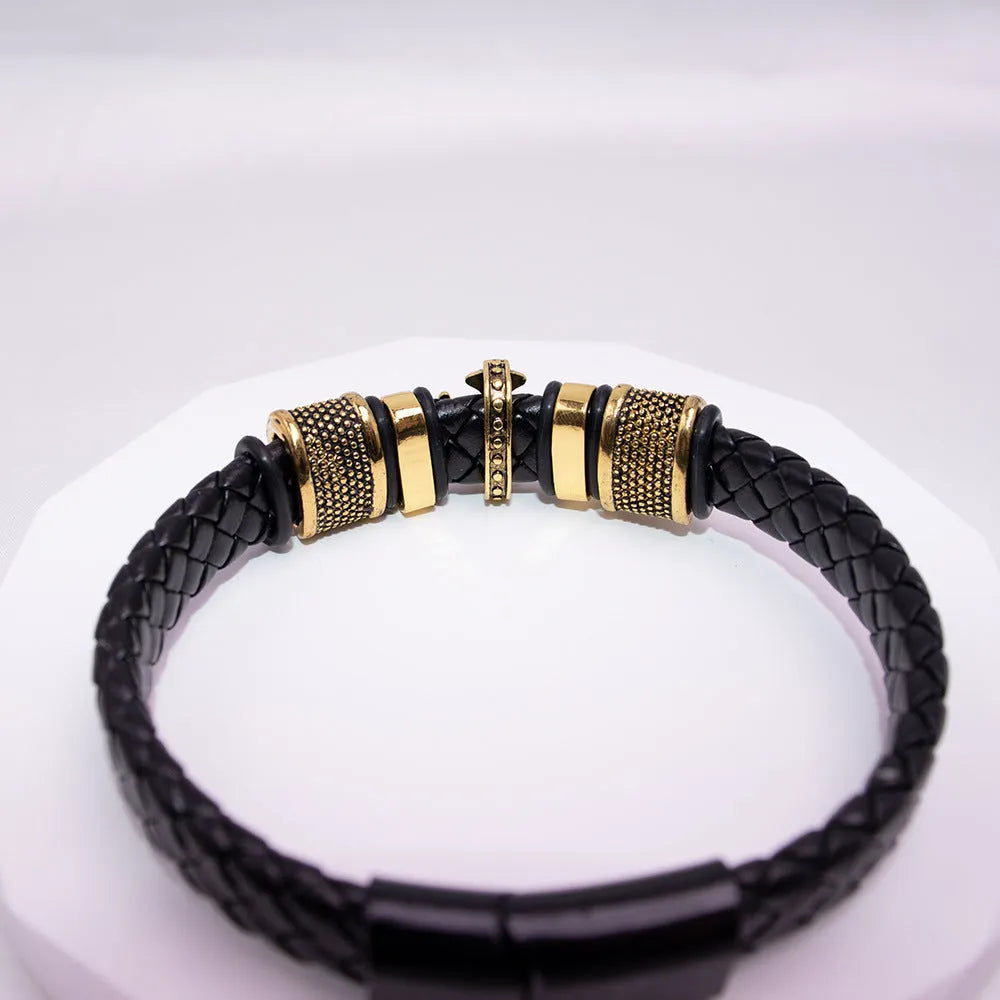 Vv- American Foundations Collection: Revolutionary Spirit Men's Woven Bracelet - Liberty's Thread In God We Trust - vannveld