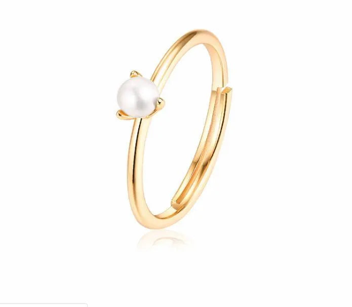 Vv- American Foundations Collection: Revolutionary Spirit Pearl Ring - Ignite Liberty's Flame - vannveld