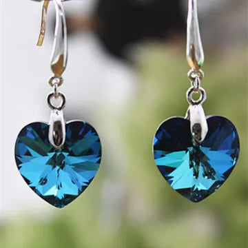 Vv- American Frontier and Old West Collection: Comstock Silver Mine Ladies Romantic Heart Earrings - vannveld