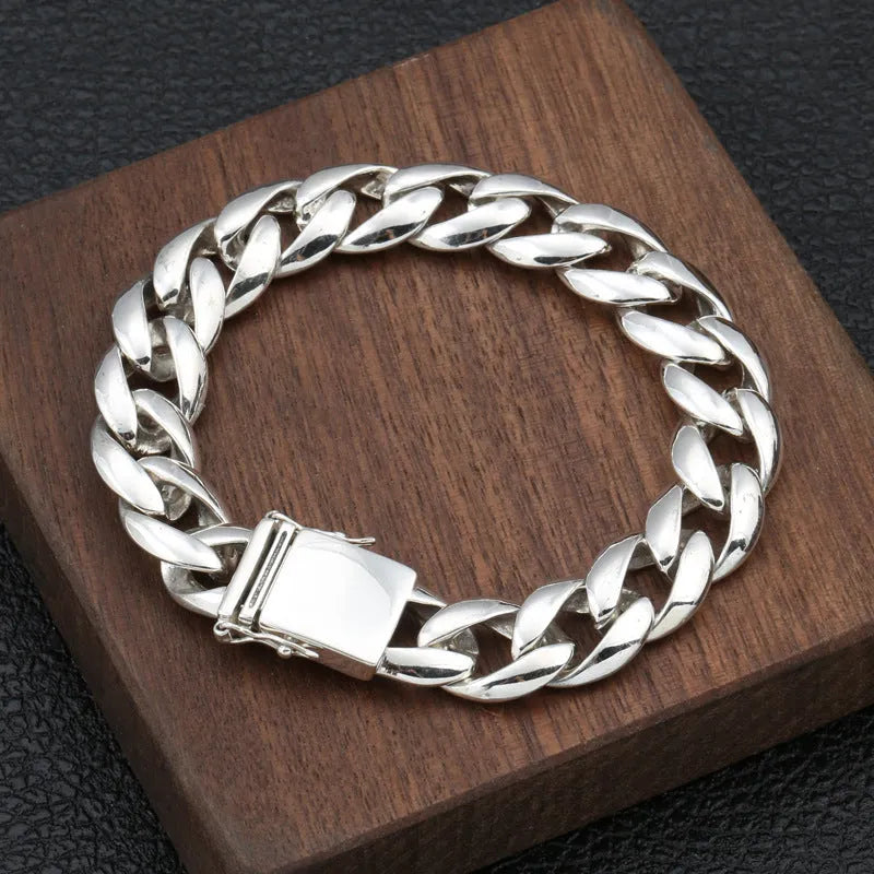 Vv- American Frontier and Old West Collection: Silver Rush Era Bold Sterling Bracelet - vannveld
