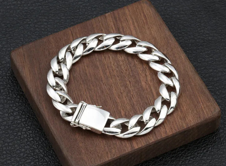 Vv- American Frontier and Old West Collection: Silver Rush Era Bold Sterling Bracelet - vannveld