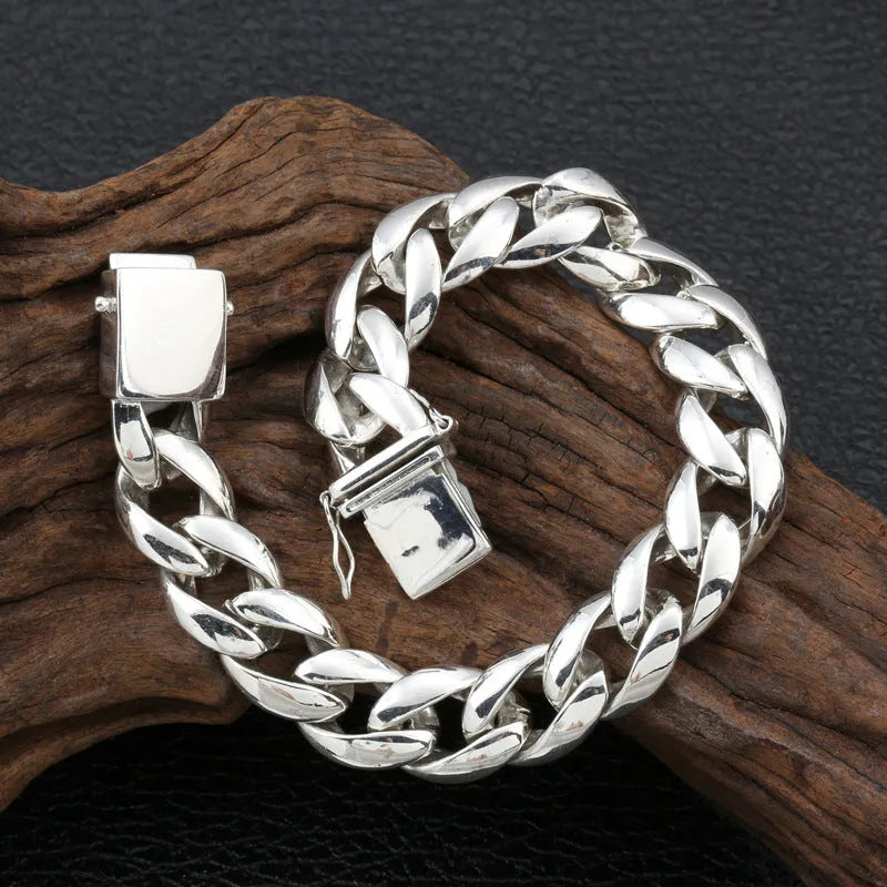 Vv- American Frontier and Old West Collection: Silver Rush Era Bold Sterling Bracelet - vannveld