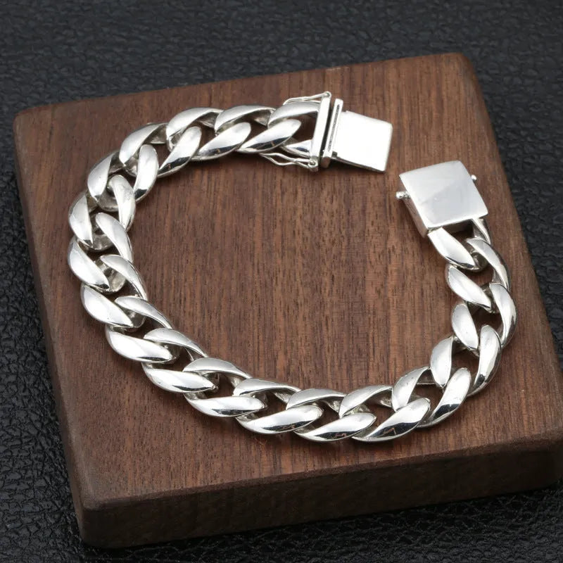 Vv- American Frontier and Old West Collection: Silver Rush Era Bold Sterling Bracelet - vannveld