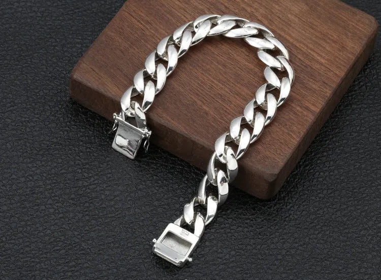 Vv- American Frontier and Old West Collection: Silver Rush Era Bold Sterling Bracelet - vannveld