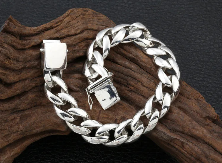 Vv- American Frontier and Old West Collection: Silver Rush Era Bold Sterling Bracelet - vannveld