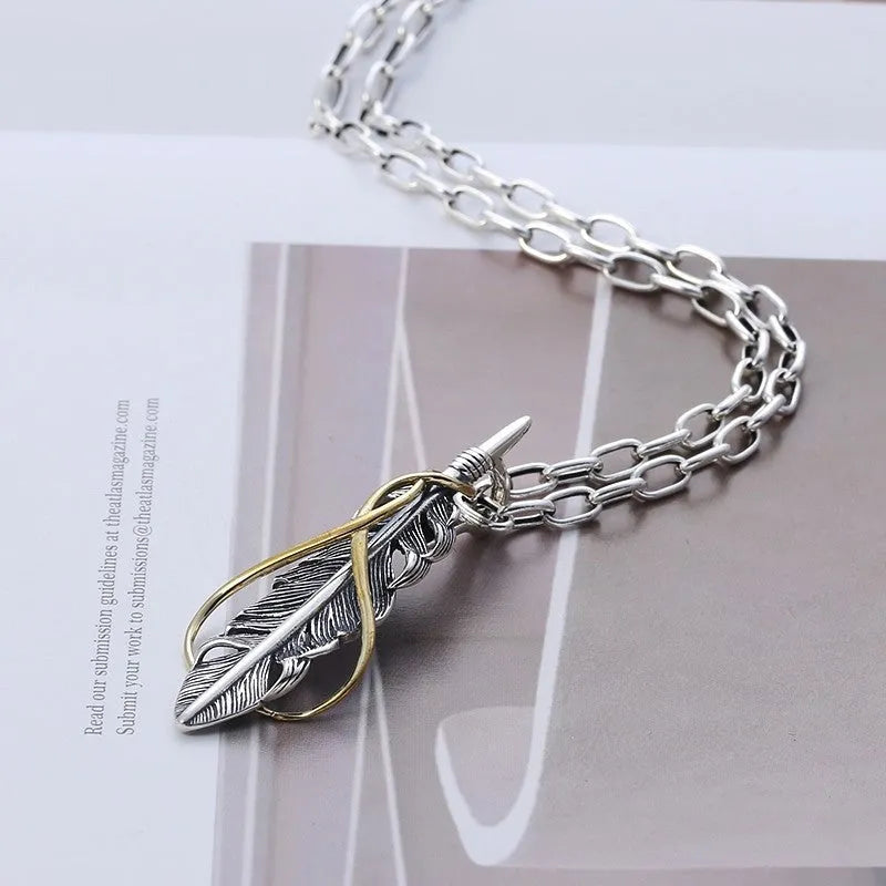 Vv- American Frontier and Old West Collection Sterling Silver Heirloom Frontier Quill Pendant - vannveld