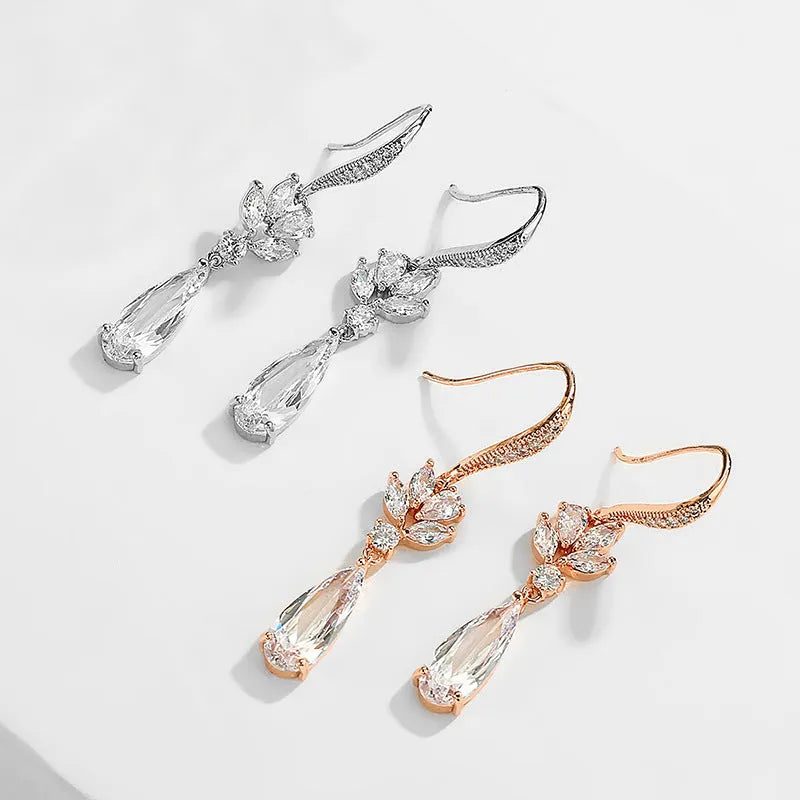 Vv- Birth of The National Anthem Collection: Star-Spangled Glory-Inspired Cascading Ceremonial Crystal Drop Earrings - vannveld