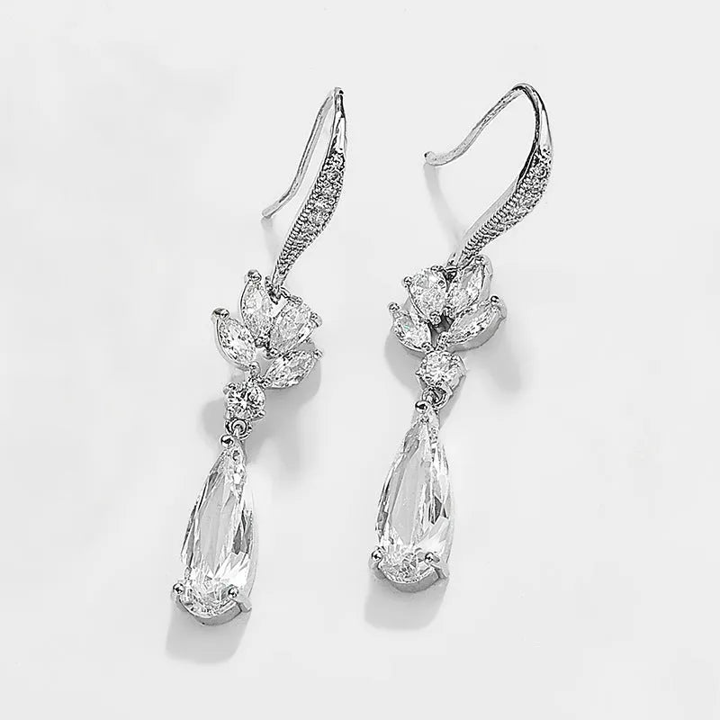 Vv- Birth of The National Anthem Collection: Star-Spangled Glory-Inspired Cascading Ceremonial Crystal Drop Earrings - vannveld