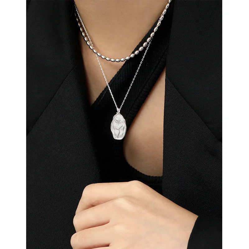 Vv- Birth of The National Anthem Collection: Victorious Dawn Geometric Rose Pendant - vannveld