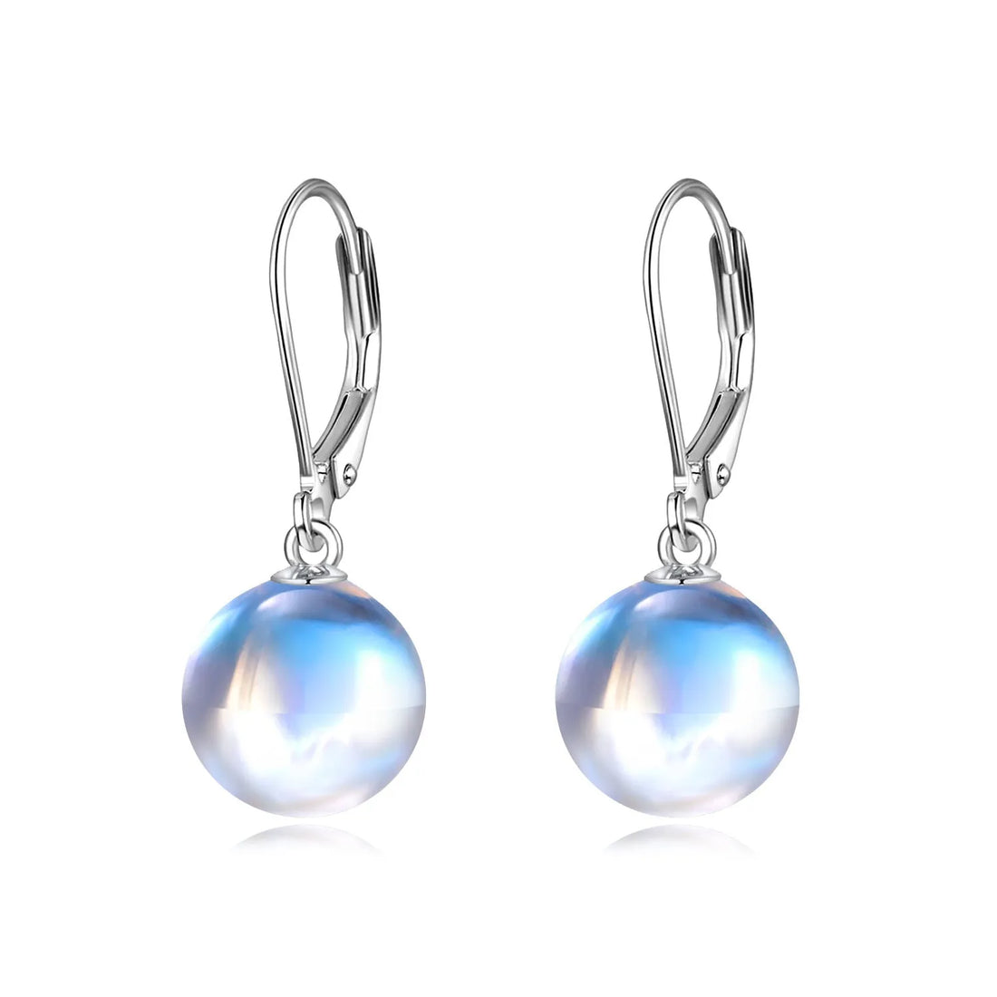 Vv- Founding Fathers Collection: 925 Silver Moonstone Earrings, Democracy's Radiance in Elegant Drops - vannveld