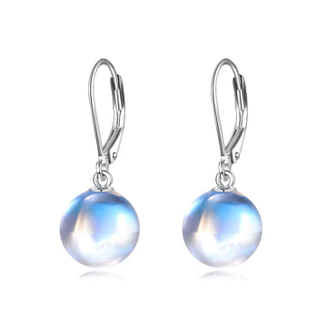 Vv- Founding Fathers Collection: 925 Silver Moonstone Earrings, Democracy's Radiance in Elegant Drops - vannveld