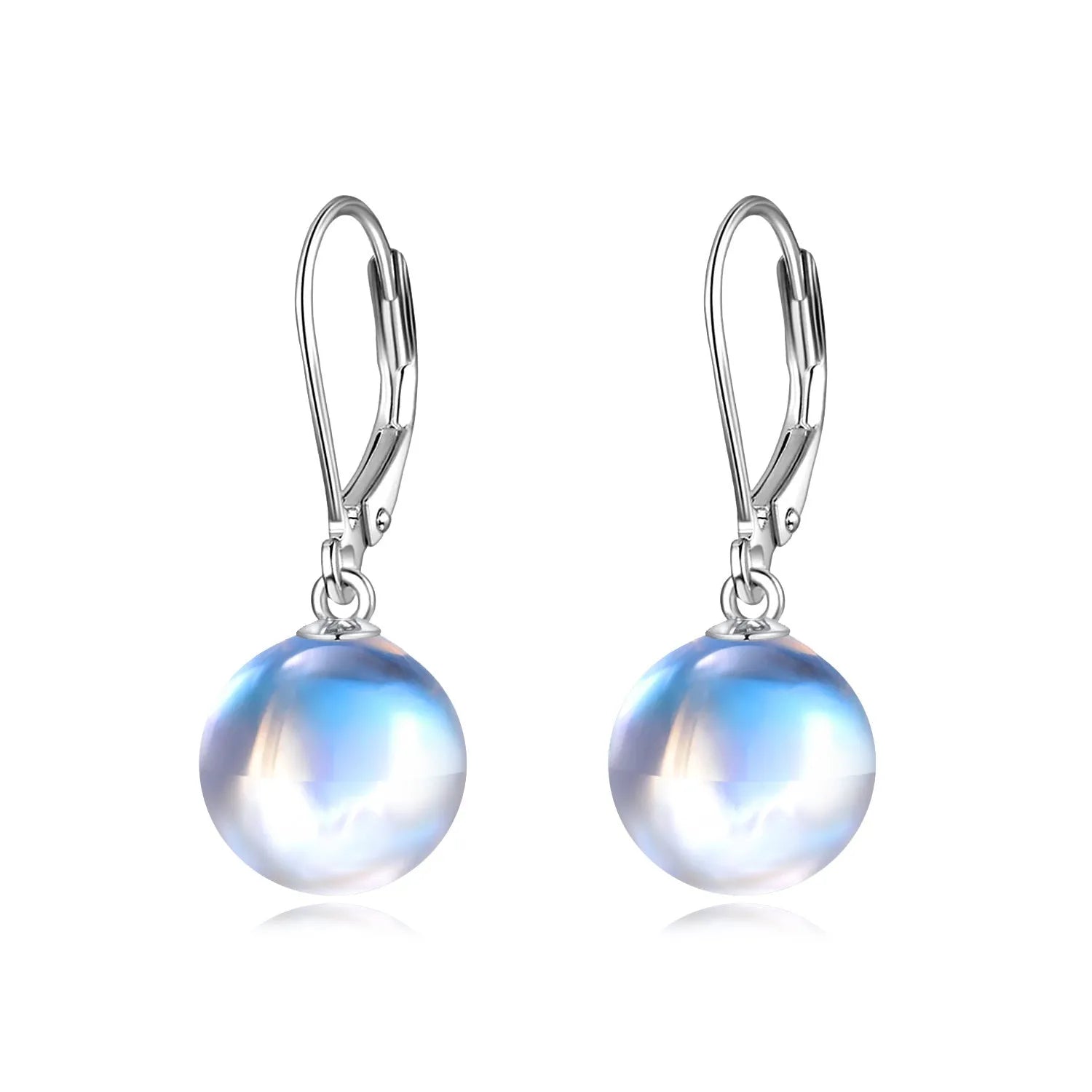 Vv- Founding Fathers Collection: 925 Silver Moonstone Earrings, Democracy's Radiance in Elegant Drops - vannveld