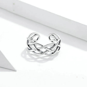 Vv- Founding Fathers Collection: Franklin's Colonial Silversmith Legacy Sterling Silver Woven Artisan Ring - vannveld