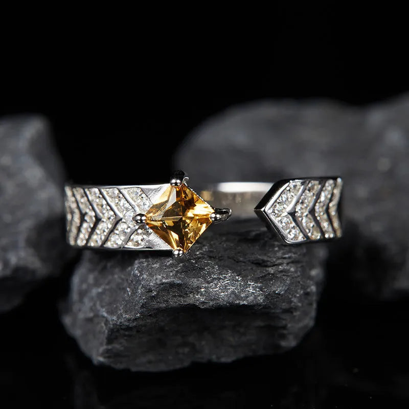 Vv- Founding Fathers Collection: Radiant Citrine Ring - Embody Washington's Brilliance - vannveld