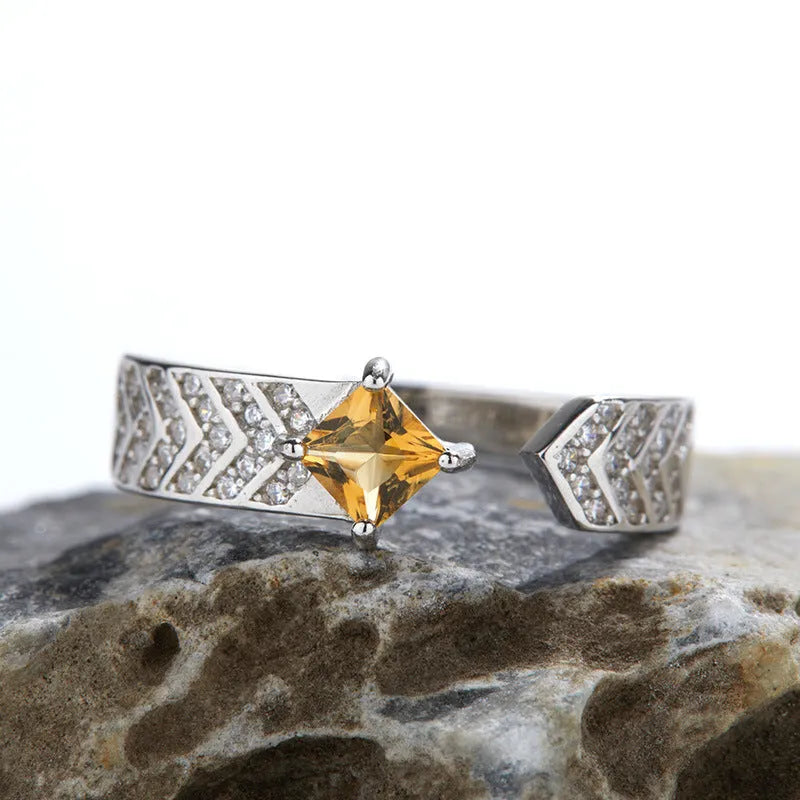 Vv- Founding Fathers Collection: Radiant Citrine Ring - Embody Washington's Brilliance - vannveld