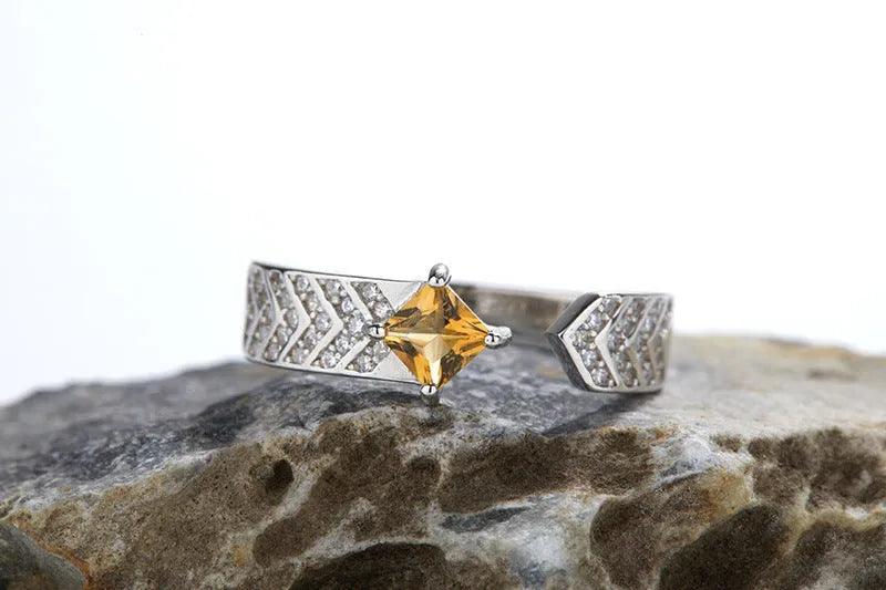 Vv- Founding Fathers Collection: Radiant Citrine Ring - Embody Washington's Brilliance - vannveld