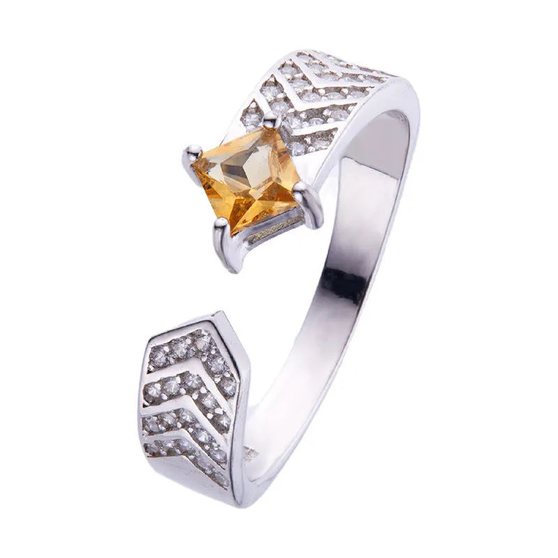 Vv- Founding Fathers Collection: Radiant Citrine Ring - Embody Washington's Brilliance - vannveld